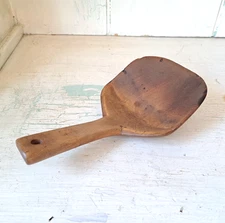 Antique Hand Carved Wood Ladle Scoop Primative