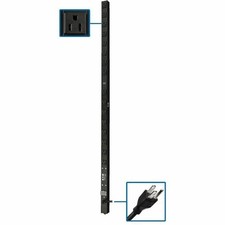 Tripp Lite PDU Basic 120V 1.44kW 16 NEMA 5-15R 5-15P 0URM PDUV1548
