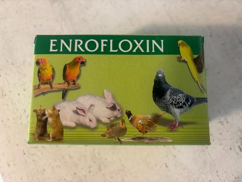 Enrofloxi*100 tabs 15mg. For Birds,Pigeons& Small Animals rabbits pets