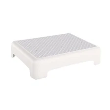  Step Stool, Mobility Step Stool for Adults & Seniors, Non-Slip Step White