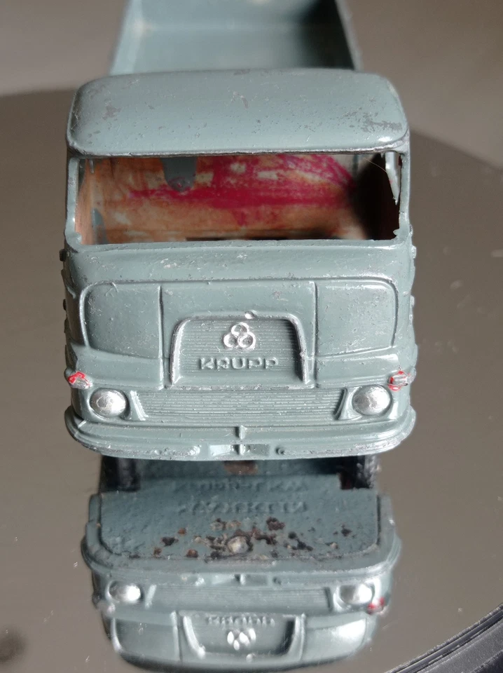 MARKLIN RARO CAMION KRUPP LKW 8034 E RIMORCHIO 8012  GIOCATO NO SCATOLA E VETRI  - Immagine 3 di 4