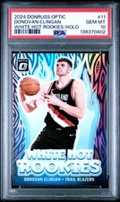 2024 PANINI DONRUSS OPTIC WHITE HOT ROOKIES HOLO #11 DONOVAN CLINGAN PSA 10
