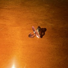 Swarovski Pink Pacifier with Metal Ring