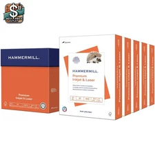 Inkjet & Laser Printer Paper 24 Lb, 2500 Sheets, 97 Brightness, Jam-Free