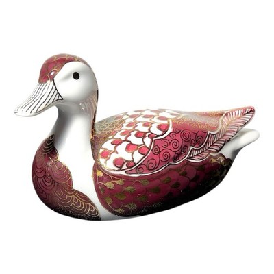 Vintage Keramik Ente Figur signiert und datiert von TM 93