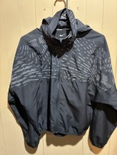 Nike Running Black/Gray Full Zip Windbreaker Jacket - Size XS