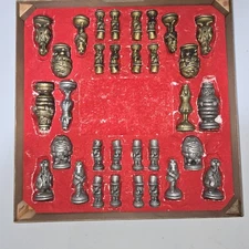 Alcoa Vintage 1970 Alice In Wonderland Rare Chess Set