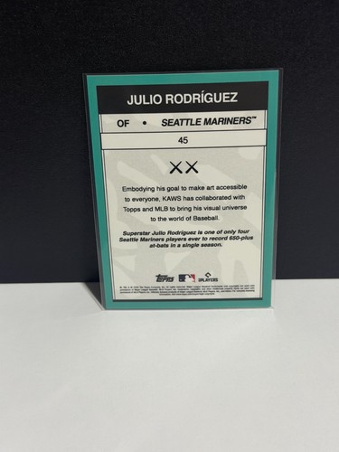 Julio Rodriguez #45 Seattle Mariners MLB Art Card 2026 Topps x KAWS | eBay