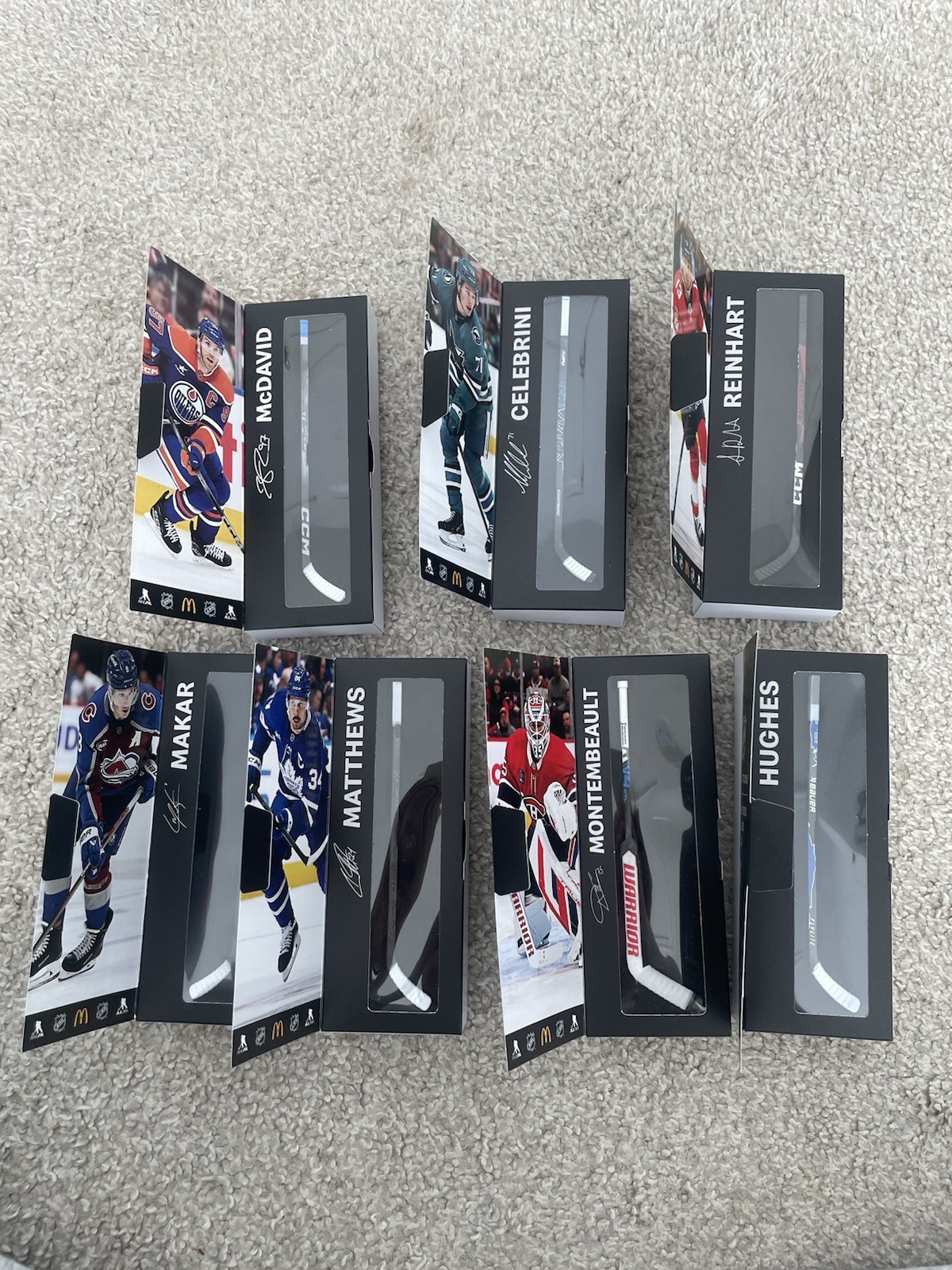 FULL SET McDonald's NHL Star Sticks 2025-2026 Canada Exclusive