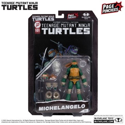 McFarlane Toys Michelangelo (Teenage Mutant Ninja Turtles) + Comic Page Puncher