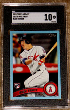 2011 TOPPS UPDATE US175 MIKE TROUT WALMART BLUE BORDER SP SGC 10 GEM MT A BEAUTY