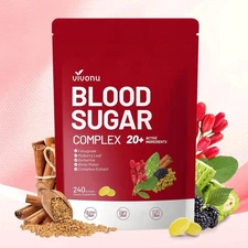 Blood Sugar Complex Supplement | Advanced Formula with 20 Herbs and Vitamins wit