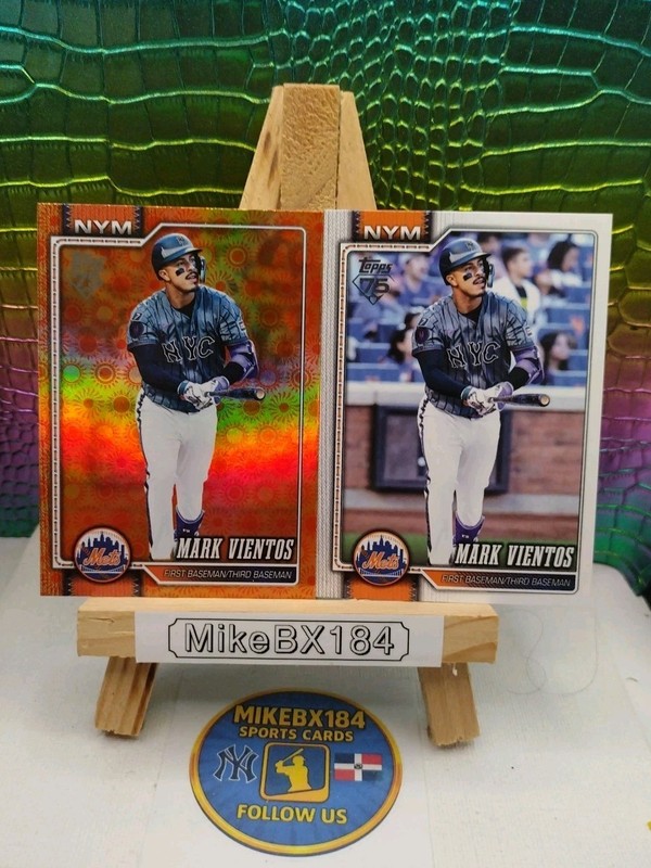 MARK VIENTOS 2026 Topps Series 2 SUN ORANGE HOLIDAY & BASE CARD #646 NY Mets