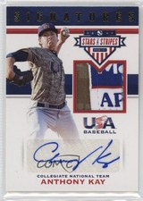 2017 USA Baseball Stars & Stripes Laundry Tag /8 Anthony Kay #76 Patch Auto 0i76
