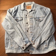 Levi's Denim Trucker Jacket 70507-0334 Blue Mens Large Vintage Made in USA