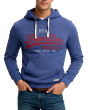 Superdry Vintage Logo Classic Hoodie Hampton Blue