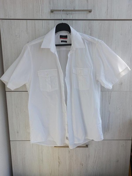 Men Pierre Cardin Shirt White Cotton 42 / XL / 50 #CF1Z