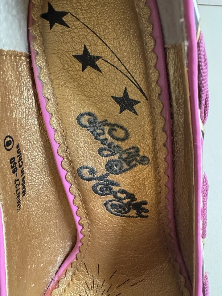 Zapatos Naughty Monkey Punta Abierta Tacones Altos Plataforma Rosa Cebra Floral Talla 8 Usados en Excelente Condición Foto 2 de 4