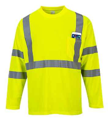 HI VIS LONG SLEEVE POCKET T-SHIRT CLASS 
