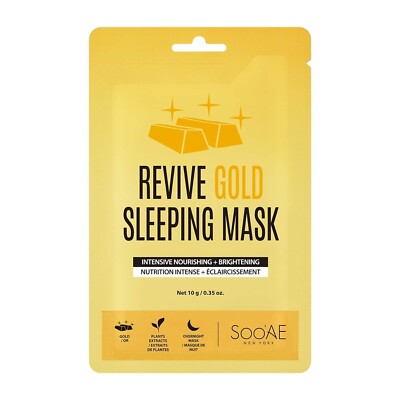 Soo'AE 2 Pack Revive Gold Sleeping Mask, Intensive Nutrition and Brightening