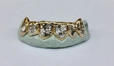 S. Silver or 10K Solid Gold Custom Made 2 Tone Sunburst Grill Grillz