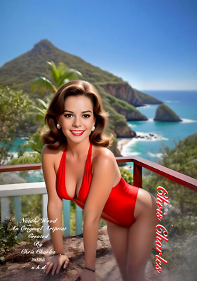 NATALIE WOOD von Chris Charles EIN ORIGINAL KUNSTDRUCK A3 UHD PORTRAIT