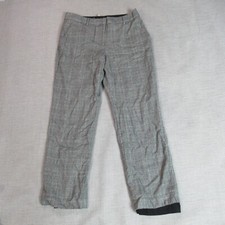 Talbots Pants Womens Size 10 Gray Wool Plaid Chino Dress Trousers Career Work