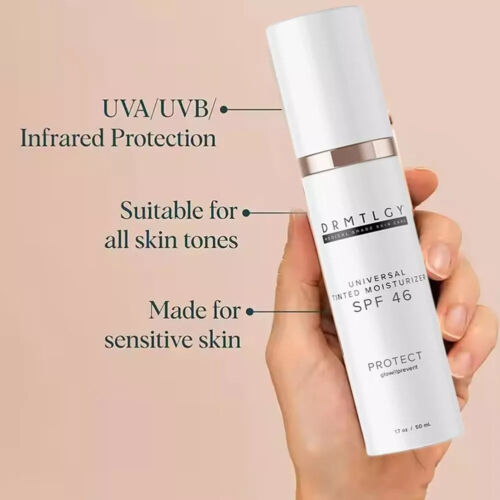 DRMTLGY Anti-Aging getönte Feuchtigkeitscreme LSF-46 Universal丨Gesicht Sonnencreme 50ml UK - Bild 10 von 12