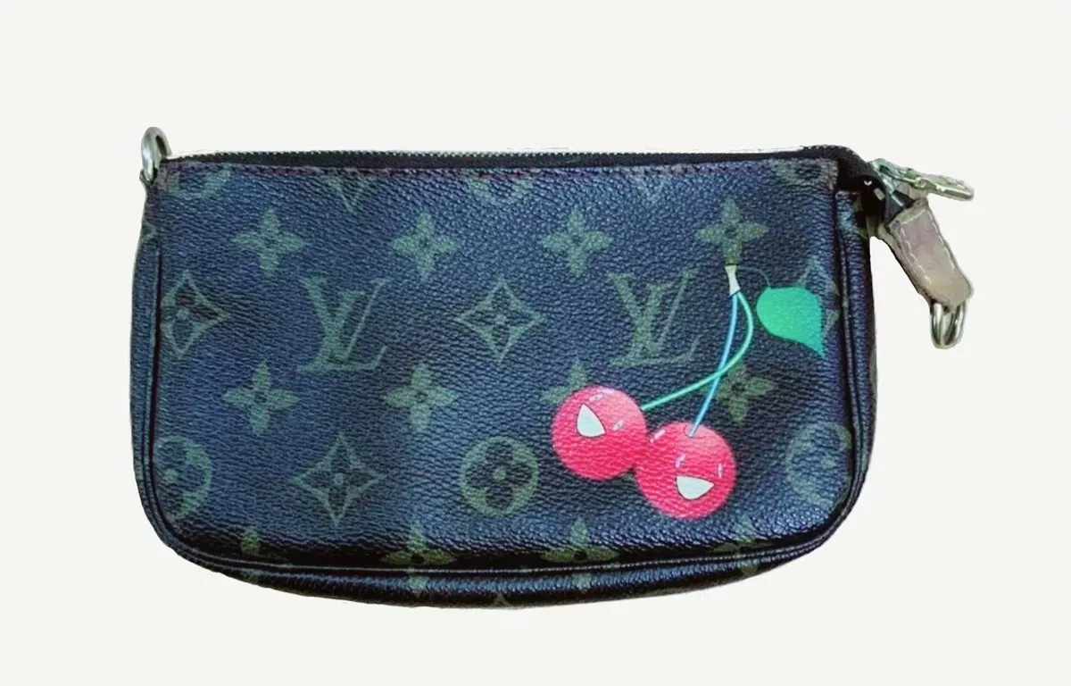 Louis Vuitton x Takashi Murakami Monogram Cerises Compact Wallet