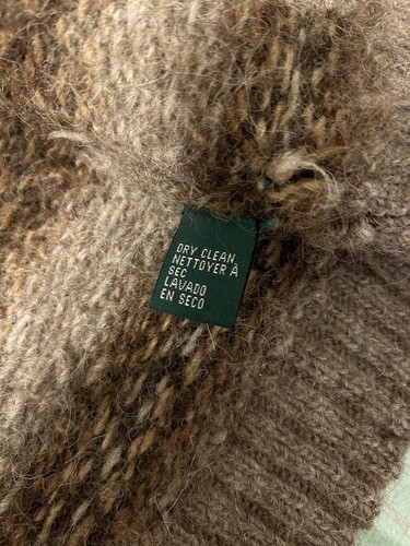 Lauren Ralph Lauren Hand Knit Llama Wool Cardigan Zip Sweater Medium Small - Picture 8 of 12