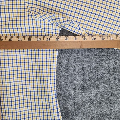 Polo Ralph Lauren Shirt XL Yellow Blue Striped Stanton Classic Fit Button Down - Picture 9 of 12