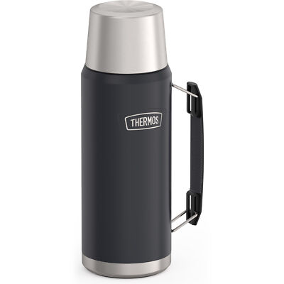 THERMOS Isolierflasche ICON BEVERAGE BOTTLE 1,2 L Edelstahl doppelwandig graphit