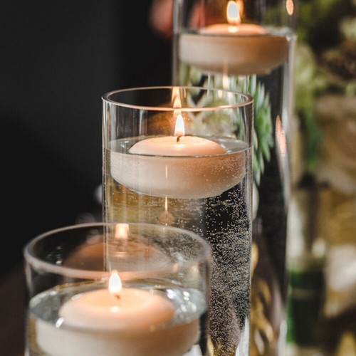 10 Pcs Water Floating Candle Unscented Tealight Candles Pool Party - Picture 3 of 12