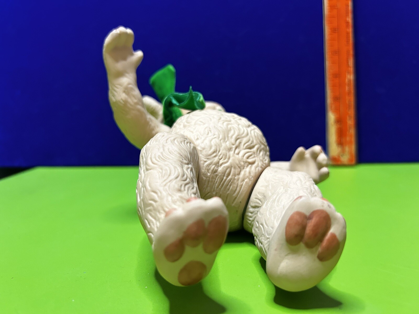 VTG Sun Rubber Co ? Sunny the Bear 9" Fully Jointed Porcelain Bisque Beige EUC