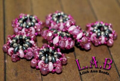 2 or 10pc- Fine, Handmade Beaded Beads -Miyuki and Czech glass -Lilah