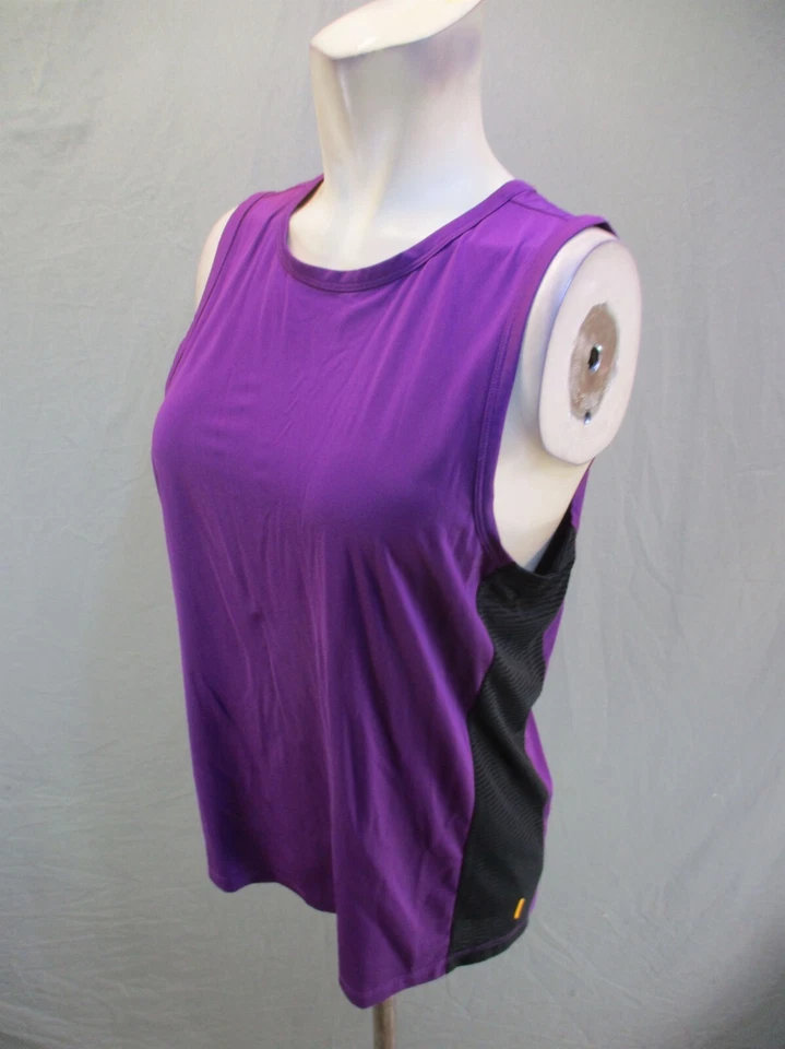 LUCY Size S Women Purple Crew Neck Sleeveless Stretch Slim Athletic Tank Top 716 - Image 3 of 4