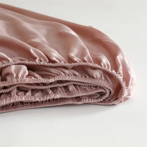 Mulberry Silk Fitted Sheet 23 Momme Luxury Smooth Mattress Cover Breathable Soft - Picture 11 of 33