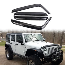 For 2007-2017 Jeep Wrangler 4 Door Window Visor Vent Shade Rain Guards Deflector