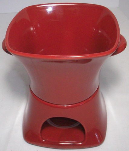 Williams-Sonoma BONJOUR: 2-Piece Red Fondue Tealight Warmer Stand: EXC: NR - Picture 3 of 7