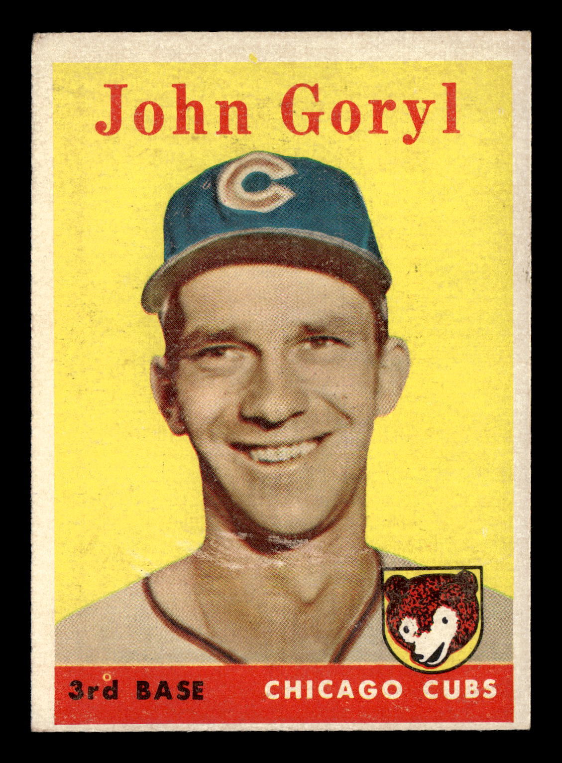 John Goryl 1958 Topps #384 Chicago Cubs Vg-Ex