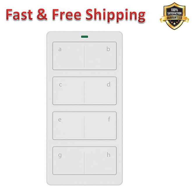 Wireless Wall Switch Controls On Off Dimming Mini Remote 8 Scene Keypad Weiß US Wireless Wall Switch Controls On Off Dimming Mini Remote 8 Scene Keypad Weiß US