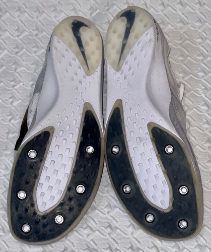 NIKE Victory XC 5 White Green Cross Country Spikes Shoes NEW Mens Youth Sz 5.5 6 - Picture 6 of 8