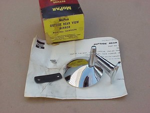 1960-61-62-63-64-65-66-Mirror-NOS-MoPar-Polara-Fury-Dart-Cuda-GT-300-Twin-Post