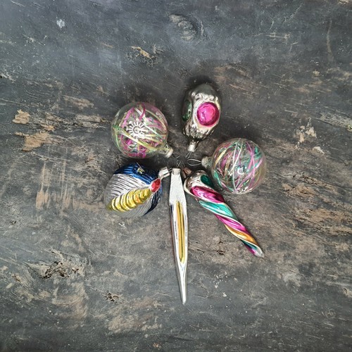 Ornament, 6 pieces of icicles and balls, Christmas decorations, New Year's decor - Picture 6 of 10