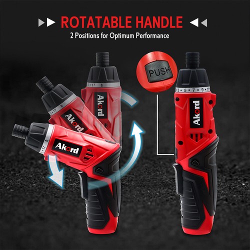 3.6V Lithium Cordless Screwdriver Drill Set Folding Handle USB Charging compact - Picture 3 of 10
