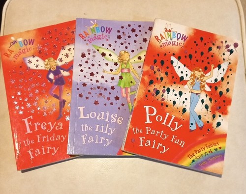 😇 Daisy Meadows 3 Rainbow Magic Fairies Polly Freya Louise paperback bulk books