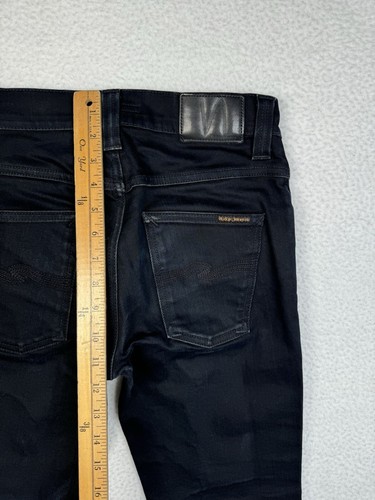 Nudie Jeans Co. GRIM TIM Anello Nero Slim Fit Cotone Organico - 29x34 Adatto 28x26 - Foto 18 di 19