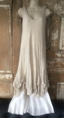 LA BOTTEGA DI BRUNELLA VESTITO BRUNELLO SMALL ITALIAN LINEN Cottagecore DRESS