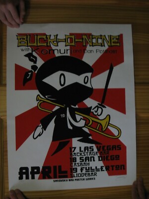 Buck-O-Nine Poster Buck O Nine Signiert Nummeriert Las Vegas Kemuri Dan Potthost