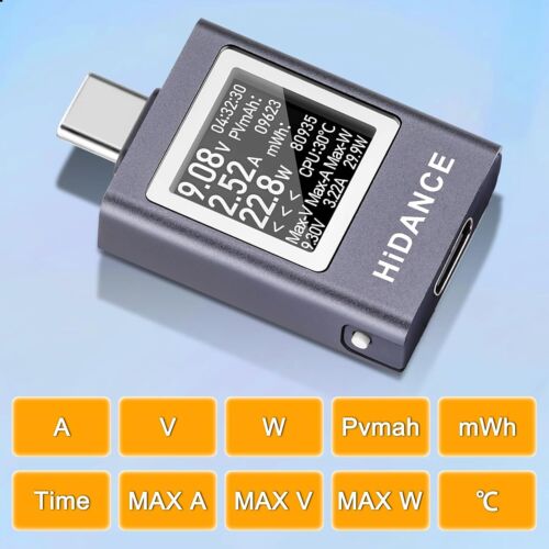 USB Type-C Power Tester Voltage Current Capacity Meter USB-C Multimeter - Bild 3 von 6